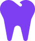 Stylized dental symbol, purple color